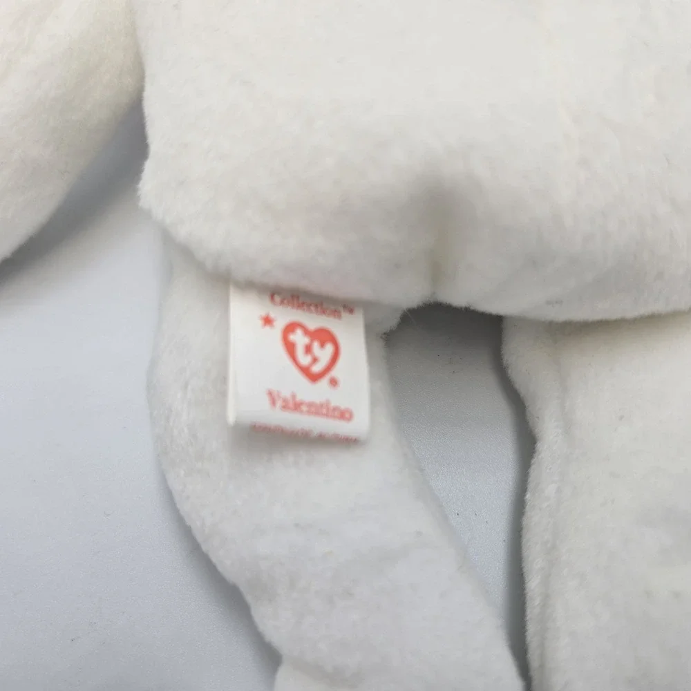 Ty Beanie Babies Valentine Bear VALENTINO FEBRUARY 14 White Retired‎